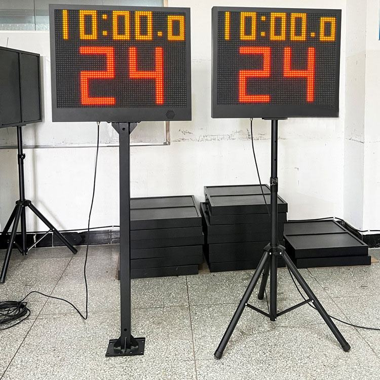 YS 24s Shot Clock Pair pair of basketball shot clocks for indoor court testing