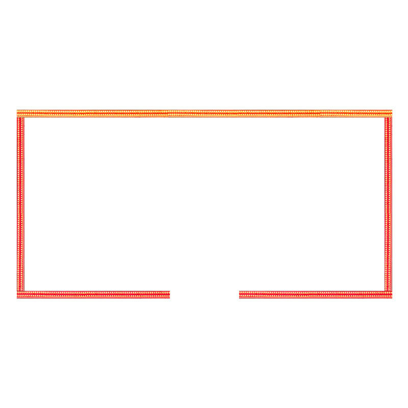 YS Synchronized 24s LED Light Strip rectangular red LED light strip frame for basketball backboard timing signal